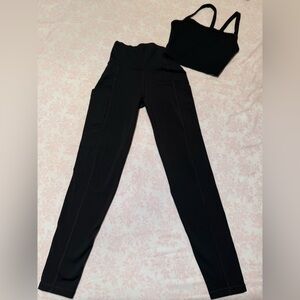 American eagle Black High-Rise Leggings & wild fable top active set 2pc